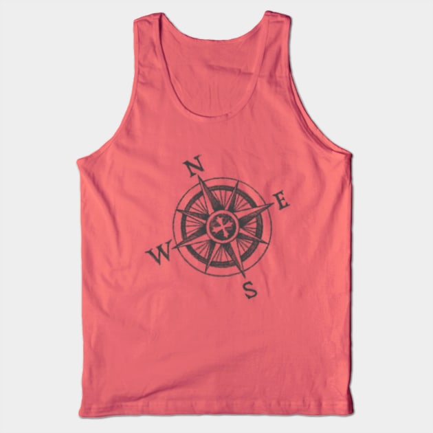 Compass Rose Cross Design Tank Top by Bunnuku